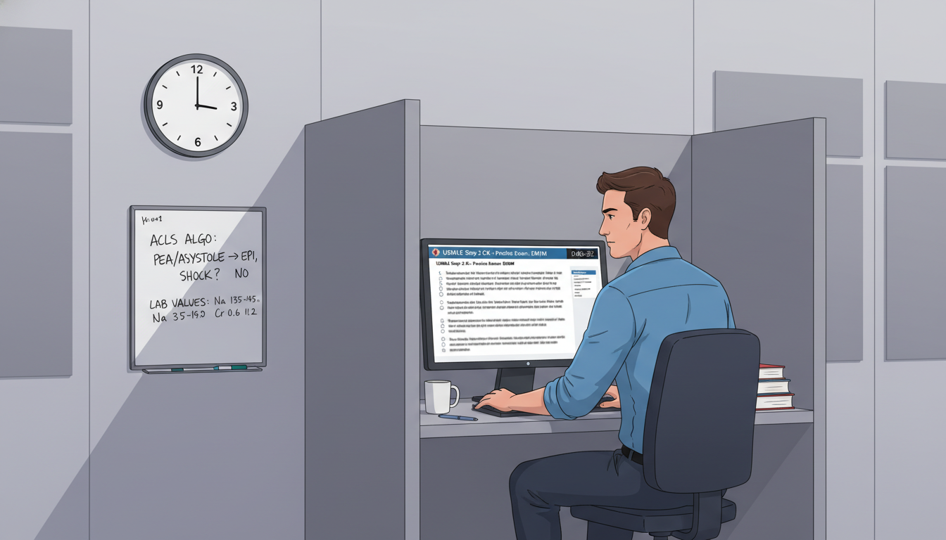 MD graduate taking a timed USMLE practice exam MD graduate taking a timed USMLE practice exam - MD graduate residency for USMLE Step 2 CK Preparation for MD Graduate in Eme