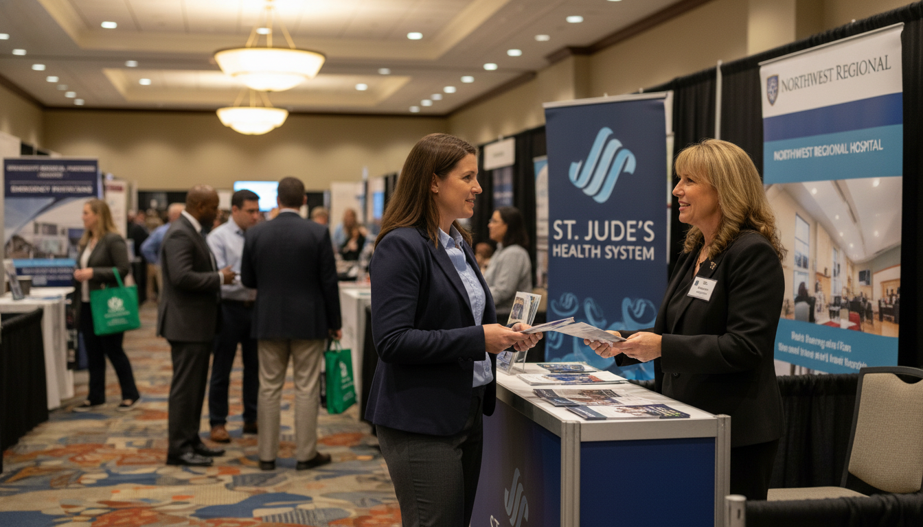 Emergency medicine resident networking at a medical conference Emergency medicine resident networking at a medical conference - MD graduate residency for Job Search Timing for MD Graduate