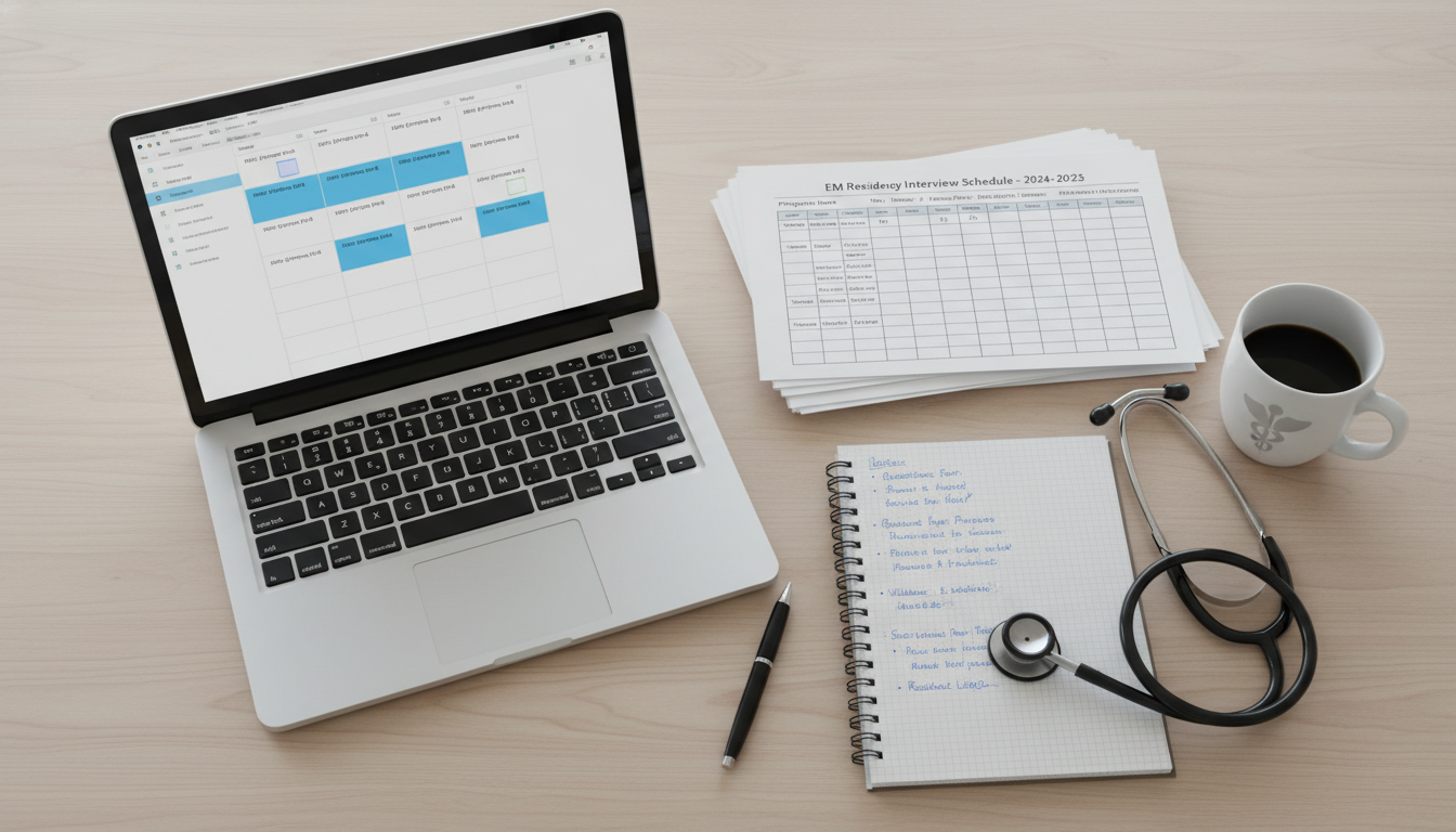MD graduate organizing emergency medicine residency interview schedule and notes MD graduate organizing emergency medicine residency interview schedule and notes - MD graduate residency for Pre-Interview Pr