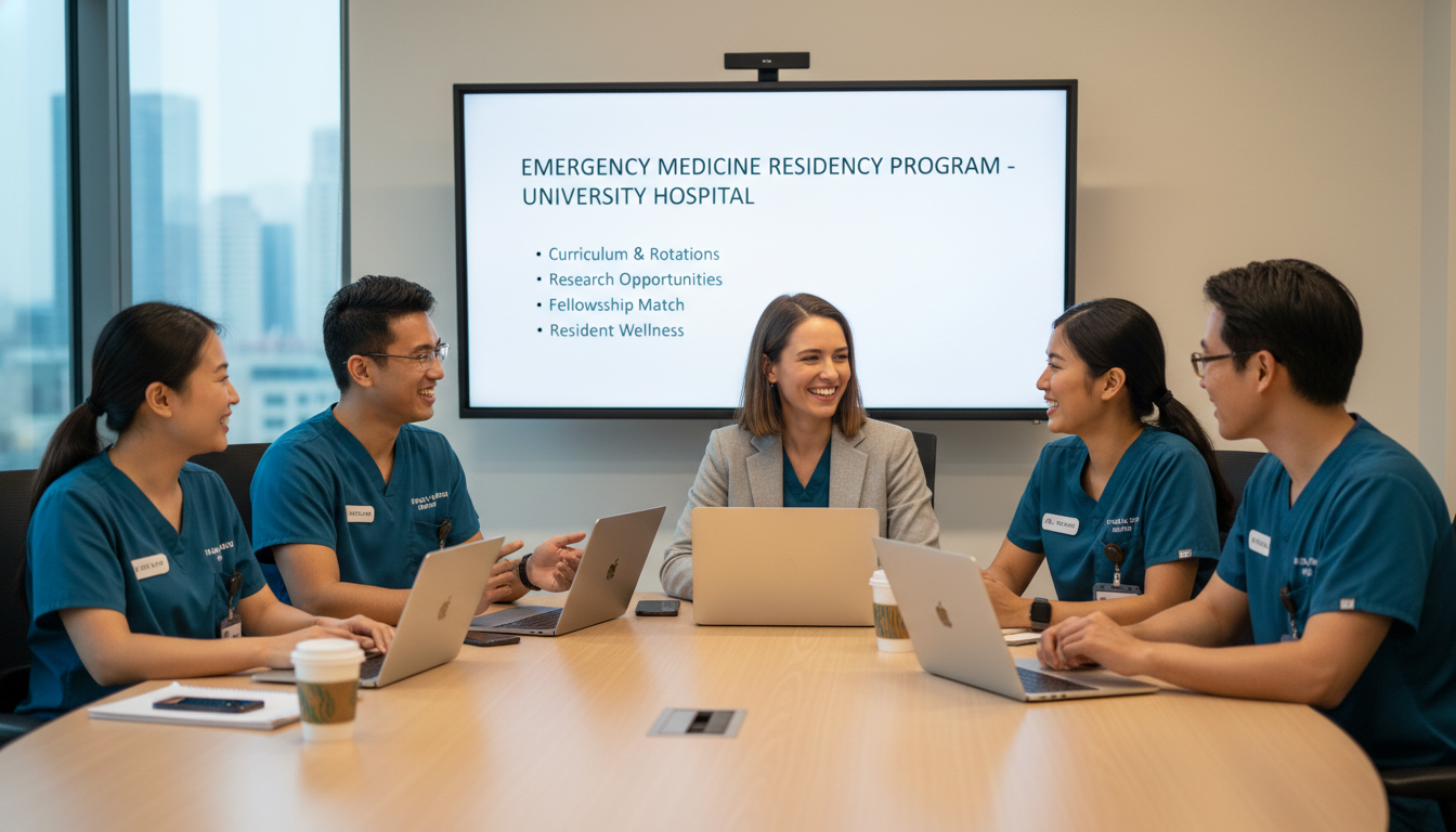 Emergency medicine residency interview day with residents and faculty Emergency medicine residency interview day with residents and faculty - MD graduate residency for How to Research Programs fo