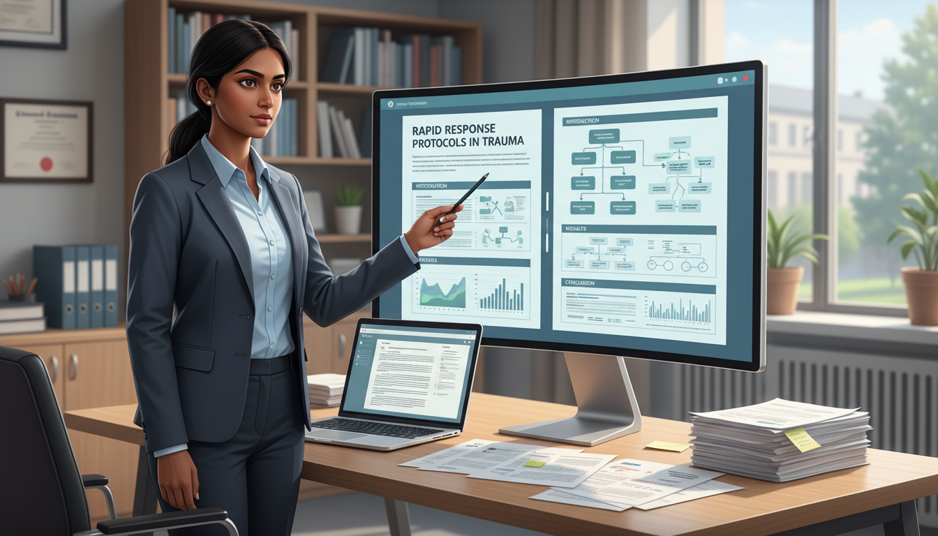 MD graduate working on emergency medicine research poster MD graduate working on emergency medicine research poster - MD graduate residency for Research Profile Building for MD Gradua