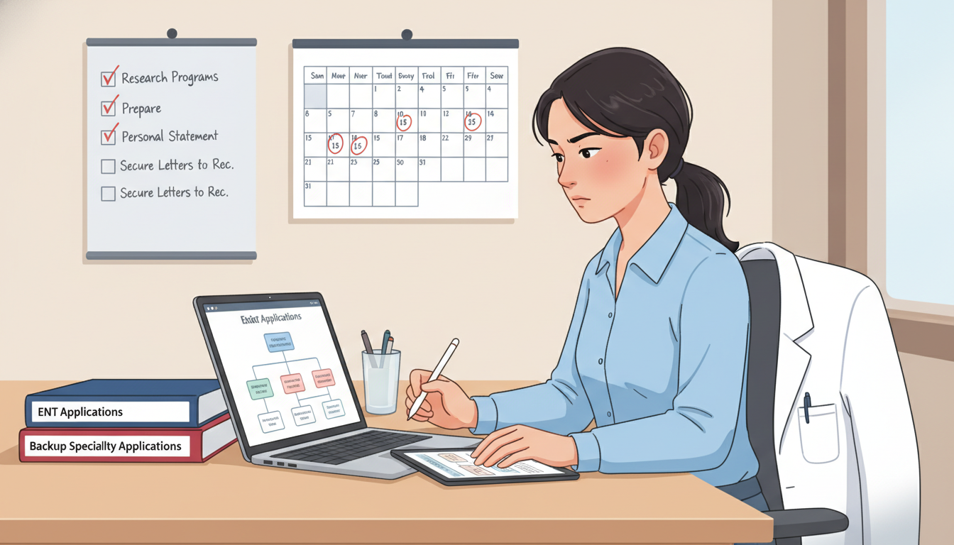 ENT applicant managing dual applications for residency ENT applicant managing dual applications for residency - MD graduate residency for Backup Specialty Planning for MD Graduate