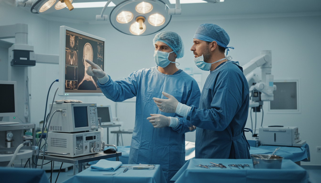 ENT resident working with attending in operating room setting ENT resident working with attending in operating room setting - MD graduate residency for Letters of Recommendation for MD Gr