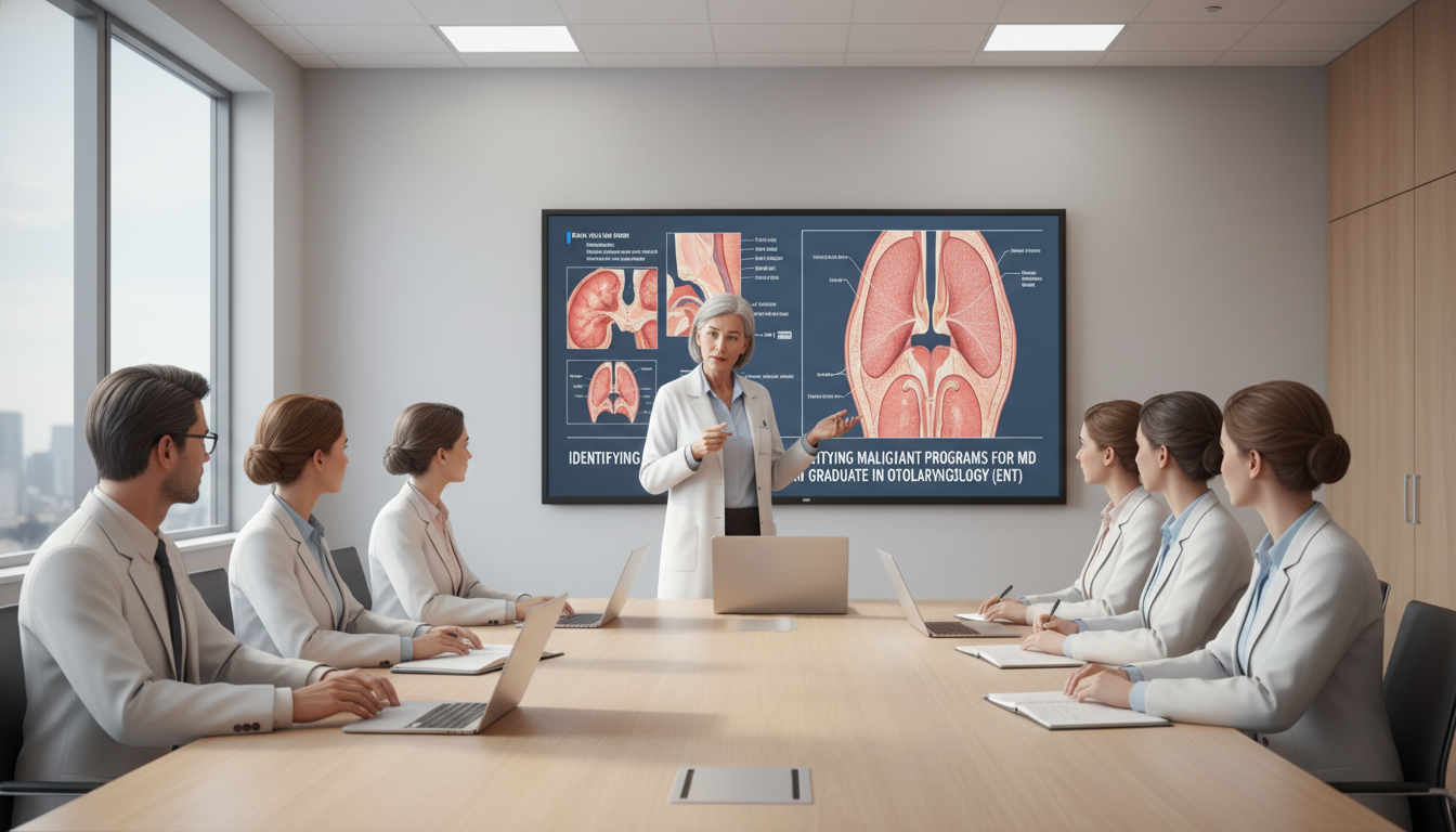 ENT residents in a teaching conference ENT residents in a teaching conference - MD graduate residency for Identifying Malignant Programs for MD Graduate in Otolaryn