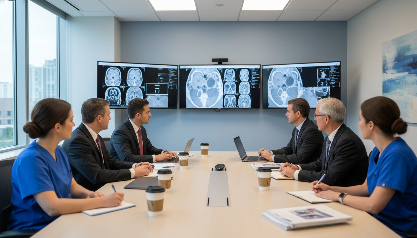 Otolaryngology residents and faculty in a multidisciplinary tumor board meeting Otolaryngology residents and faculty in a multidisciplinary tumor board meeting - MD graduate residency for Questions to Ask