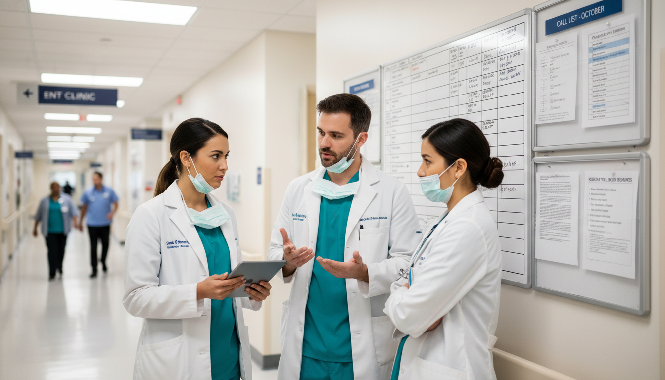 ENT residents discussing workload and wellness ENT residents discussing workload and wellness - MD graduate residency for Resident Turnover Warning Signs for MD Graduate in