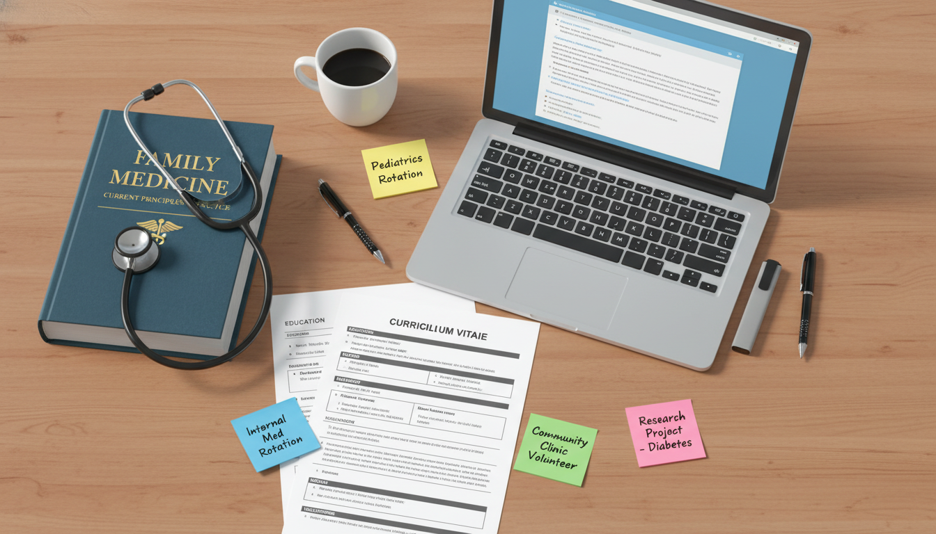 Organized medical student CV with family medicine focus Organized medical student CV with family medicine focus - MD graduate residency for CV Building for MD Graduate in Family Med