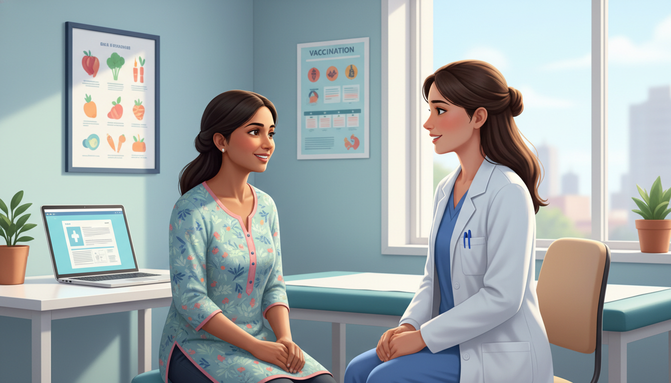 Family medicine resident counseling patient in clinic Family medicine resident counseling patient in clinic - MD graduate residency for CV Building for MD Graduate in Family Medic