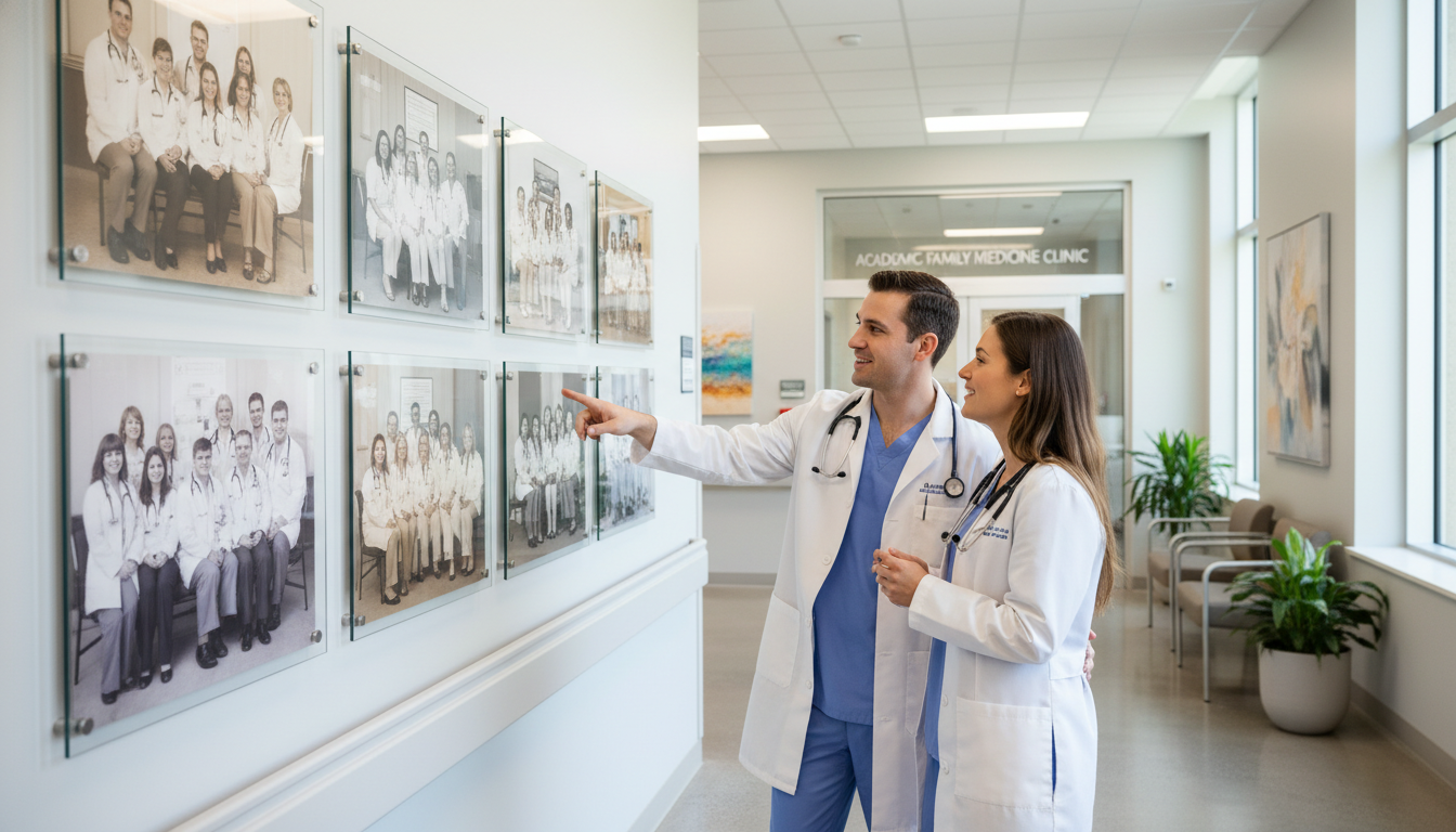 Family Medicine Residents Reviewing Graduation Class Photos Family Medicine Residents Reviewing Graduation Class Photos - MD graduate residency for Resident Turnover Warning Signs for M