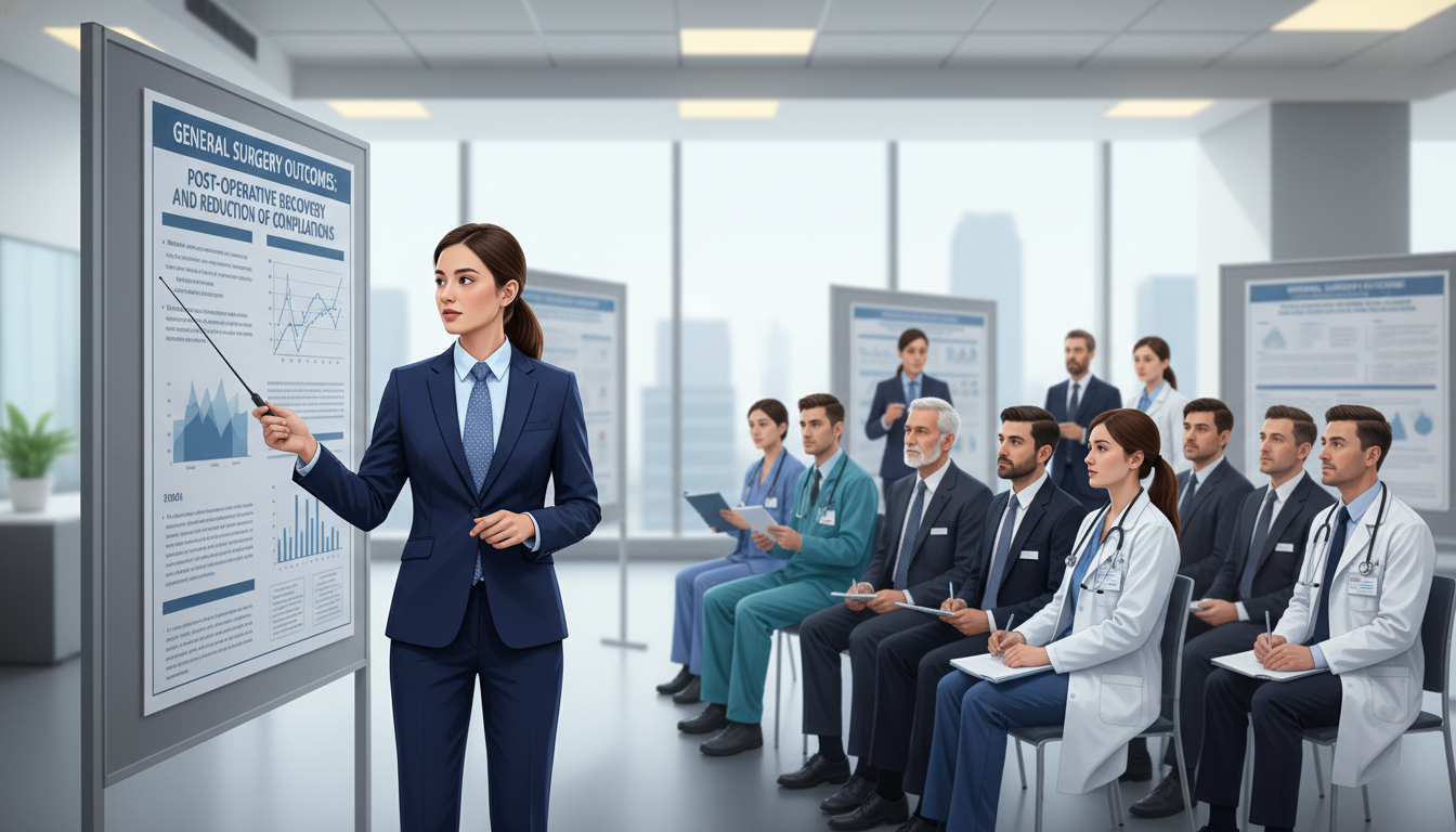 MD graduate presenting surgical research at a conference - MD graduate residency for Research Profile Building for MD Graduat