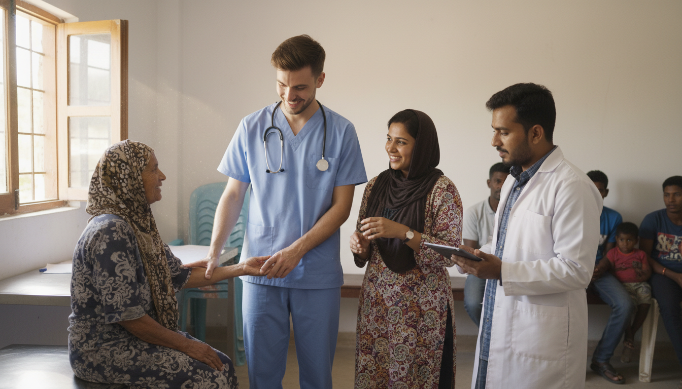 Physician working in a global health clinical setting - MD graduate residency for Low Step Score Strategies for MD Graduate i