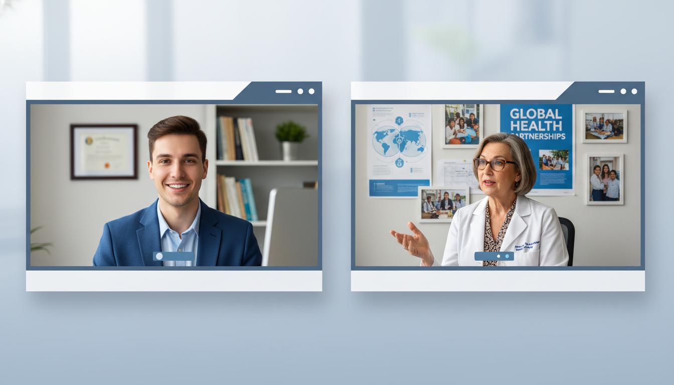 Residency applicant video conferencing with a global health program director - MD graduate residency for Pre-Match Communicat
