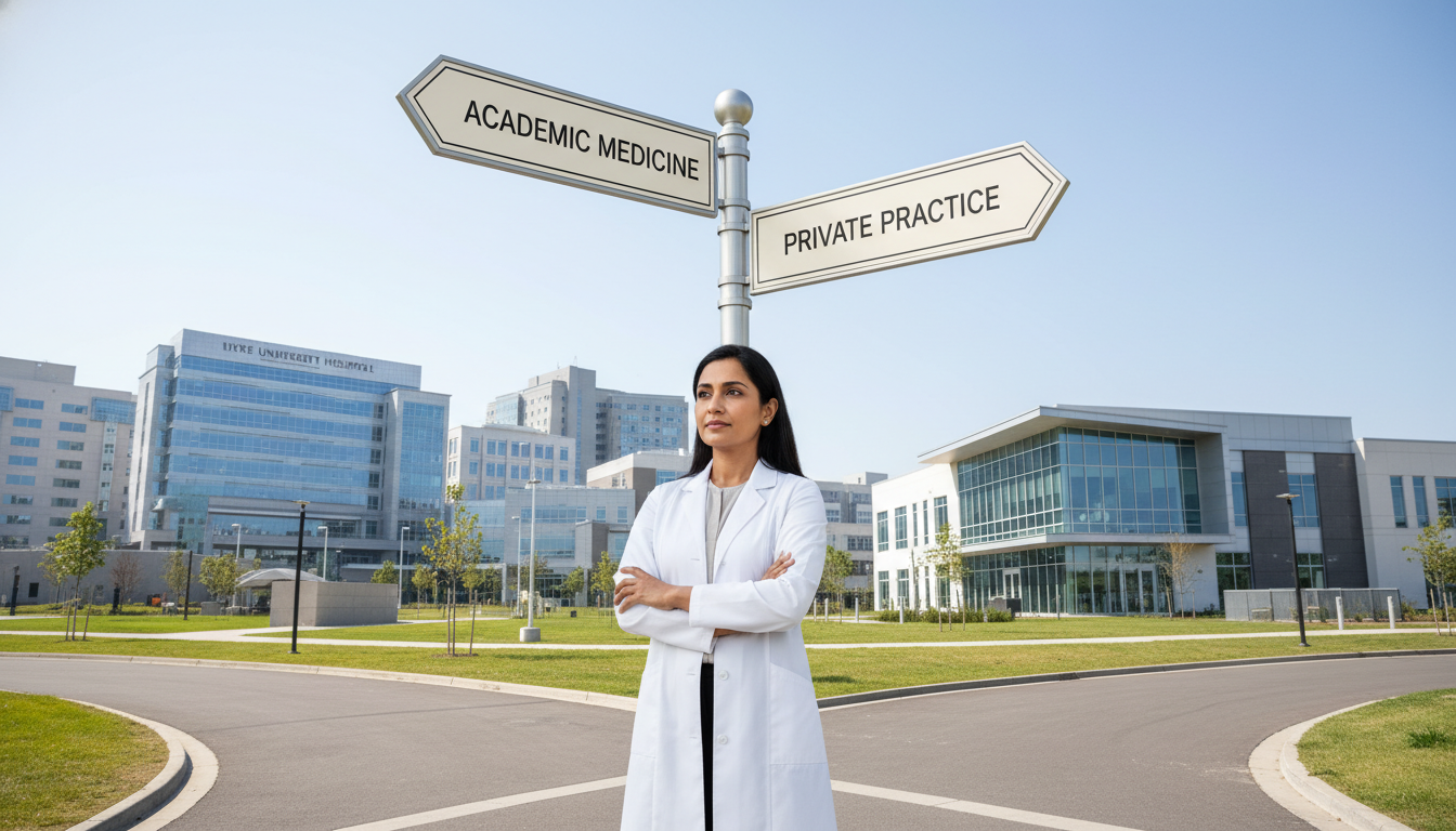 Choosing Between Academic Medicine and Private Practice: A Guide for MD Grads