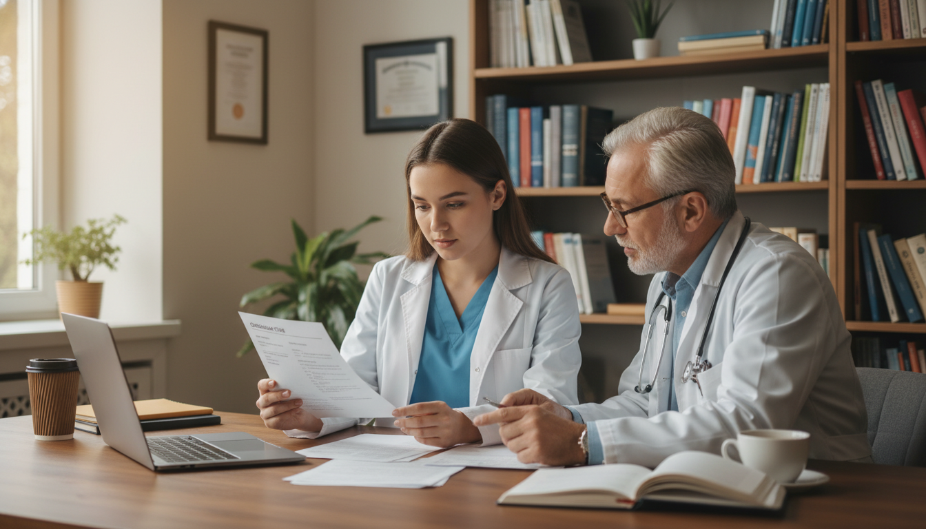 Internal medicine resident meeting with mentor about career planning Internal medicine resident meeting with mentor about career planning - MD graduate residency for Job Search Timing for MD Gra