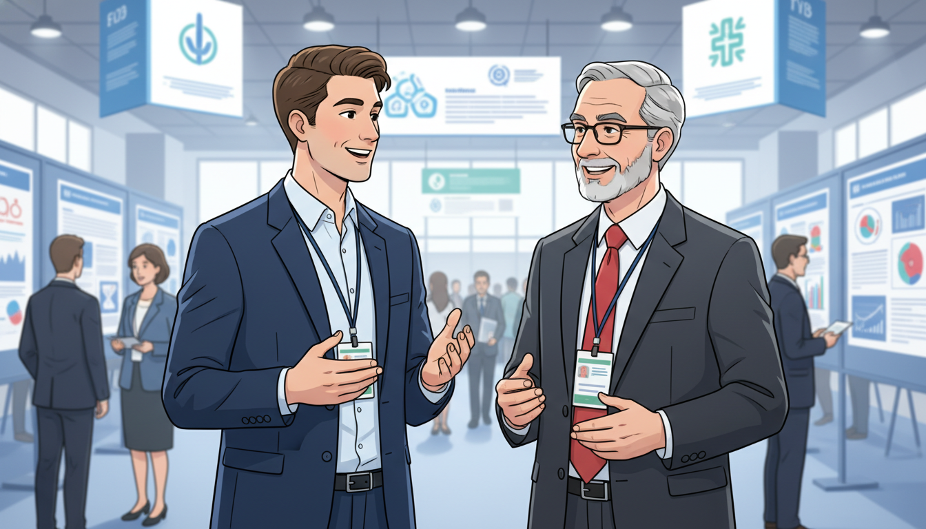 Internal medicine trainee networking at a national medical conference - MD graduate residency for Networking in Medicine for