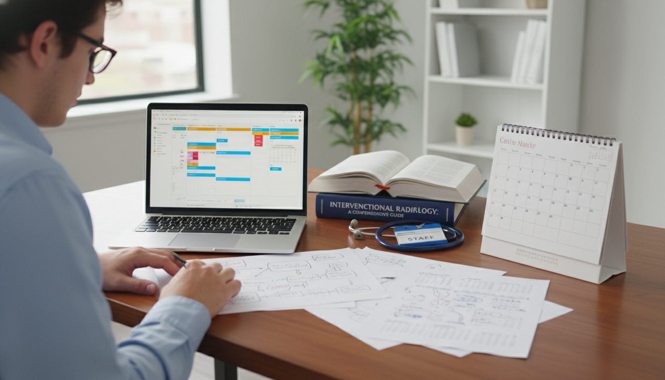 Medical student planning interventional radiology away rotations on laptop Medical student planning interventional radiology away rotations on laptop - MD graduate residency for Away Rotation Strategy