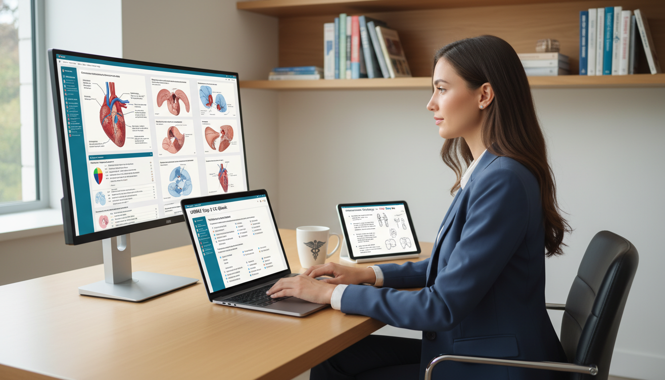 Medical graduate using question bank and digital tools for Step 2 CK prep - MD graduate residency for USMLE Step 2 CK Prepara