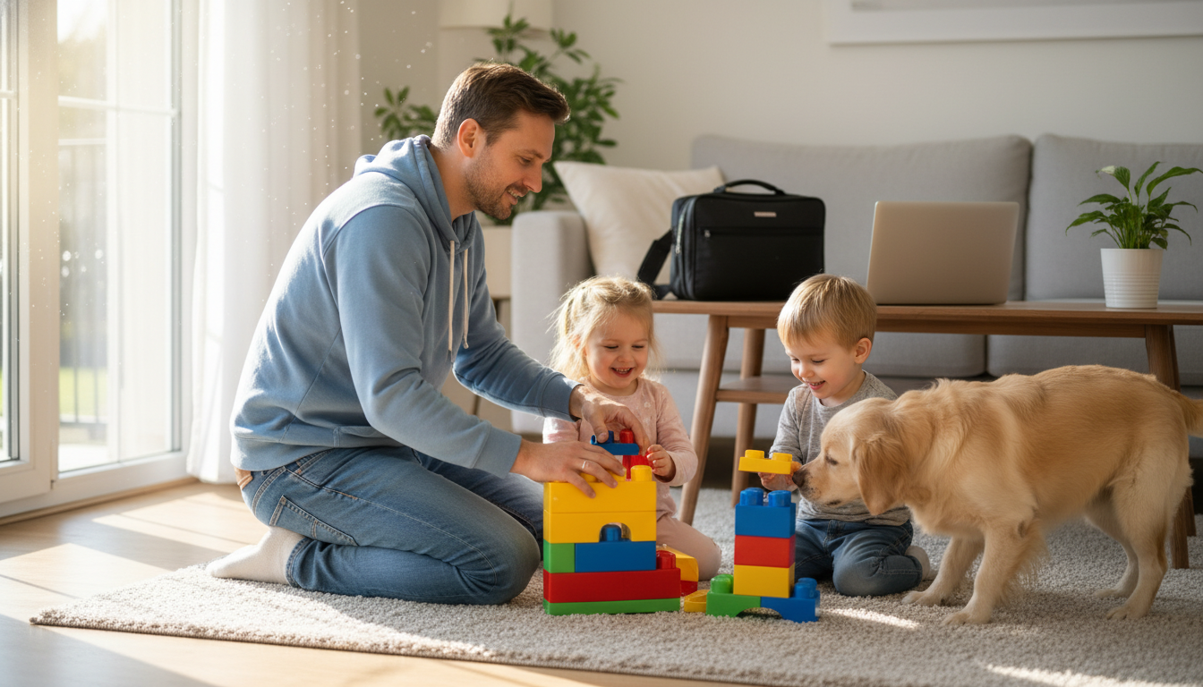 Interventional Radiologist Enjoying Time with Family After Work Interventional Radiologist Enjoying Time with Family After Work - MD graduate residency for Work-Life Balance Assessment for