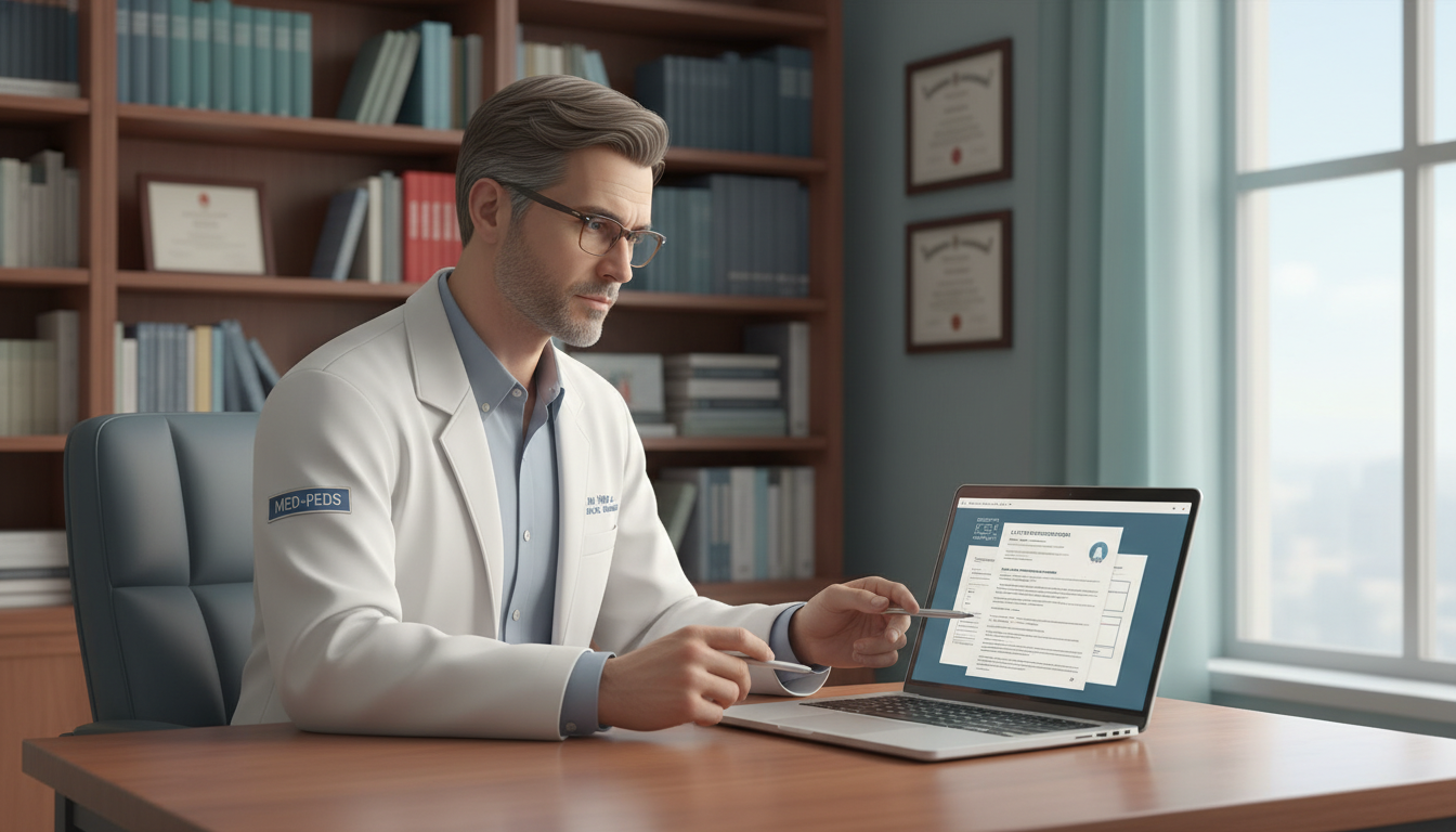 Resident physician meeting with a mentor to discuss residency applications Resident physician meeting with a mentor to discuss residency applications - MD graduate residency for Letters of Recommendat