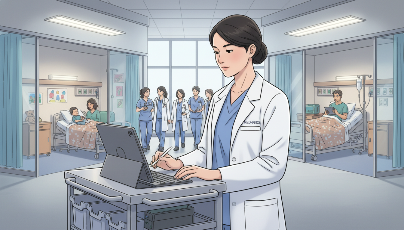 Medicine-pediatrics resident on an inpatient ward Medicine-pediatrics resident on an inpatient ward - MD graduate residency for Work-Life Balance Assessment for MD Graduate in