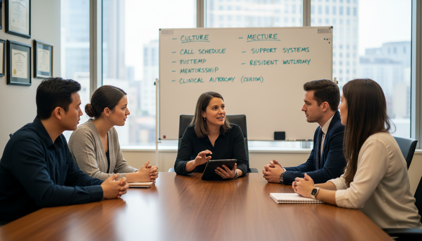 Interview day discussion about residency culture Interview day discussion about residency culture - MD graduate residency for Identifying Malignant Programs for MD Graduate i