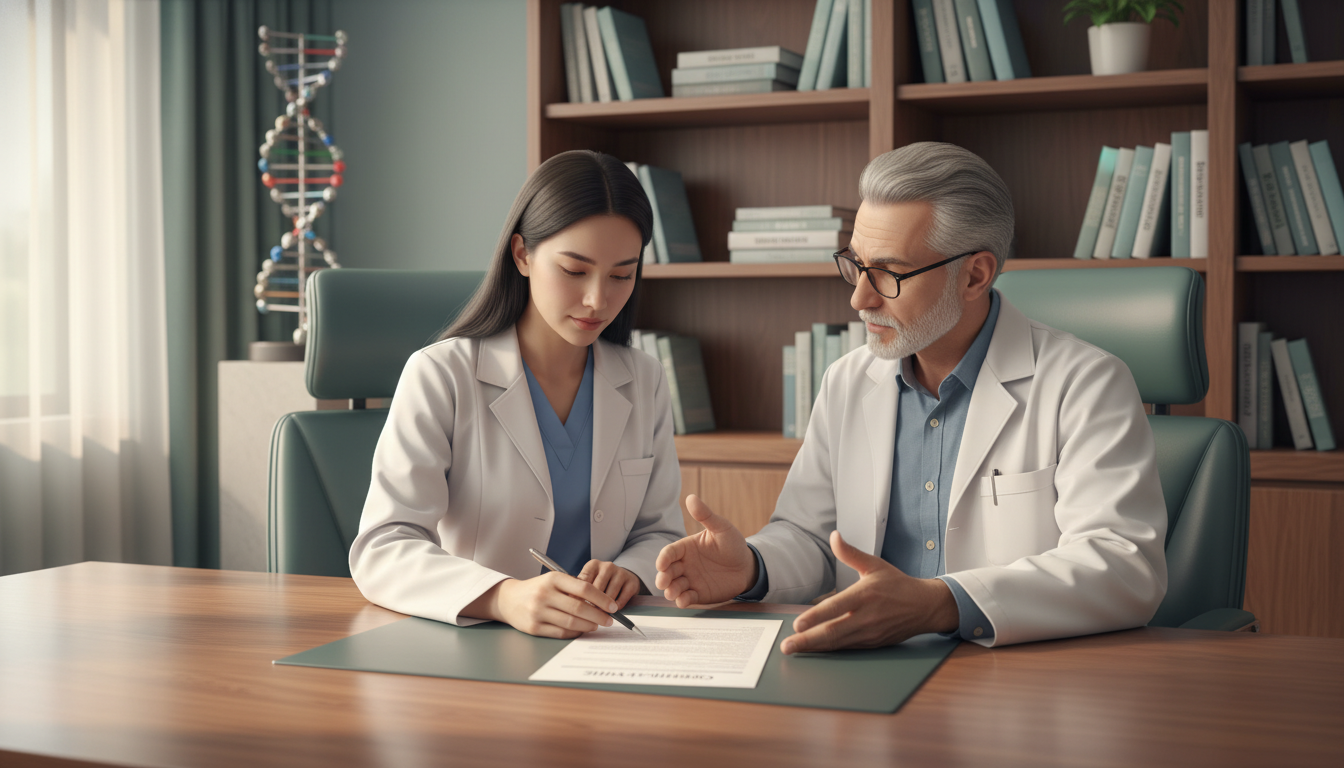 Resident applicant discussing CV strategies with a genetics mentor Resident applicant discussing CV strategies with a genetics mentor - MD graduate residency for CV Building for MD Graduate in