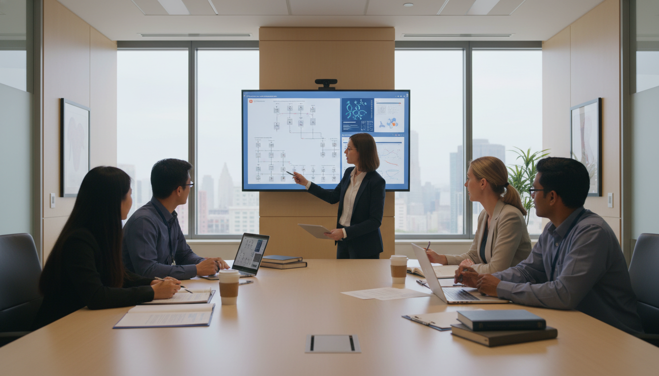 Medical genetics residents discussing a complex case Medical genetics residents discussing a complex case - MD graduate residency for Questions to Ask Programs for MD Graduate in