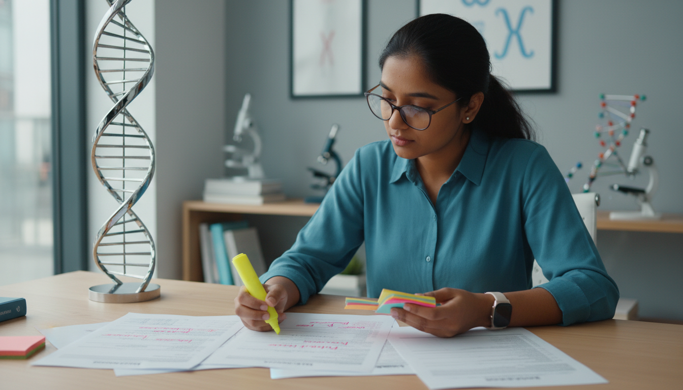 Medical student reviewing academic transcript and USMLE score report to identify red flags Medical student reviewing academic transcript and USMLE score report to identify red flags - MD graduate residency for Addres