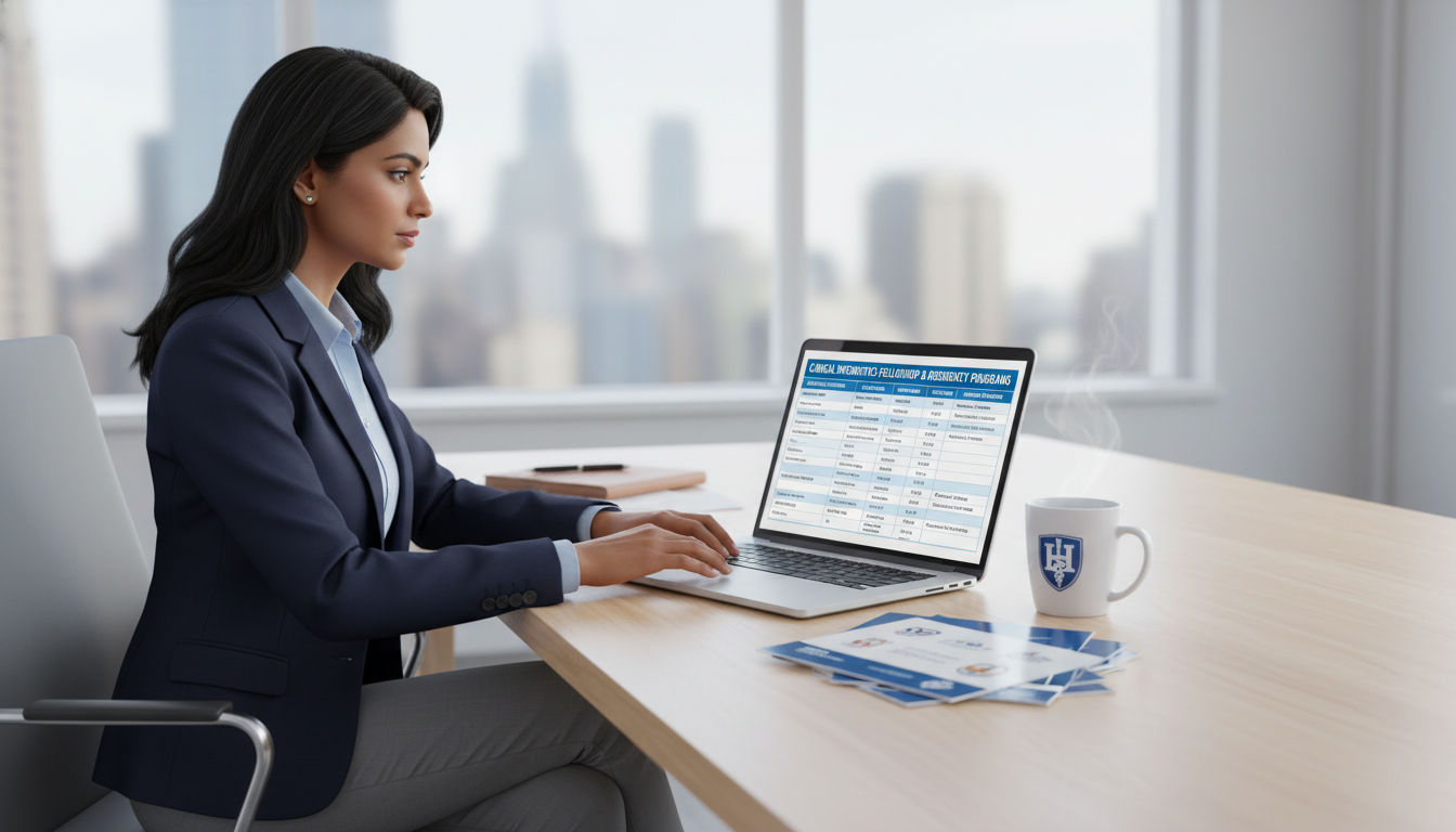 MD graduate creating a clinical informatics program selection spreadsheet - MD graduate residency for Program Selection Strat