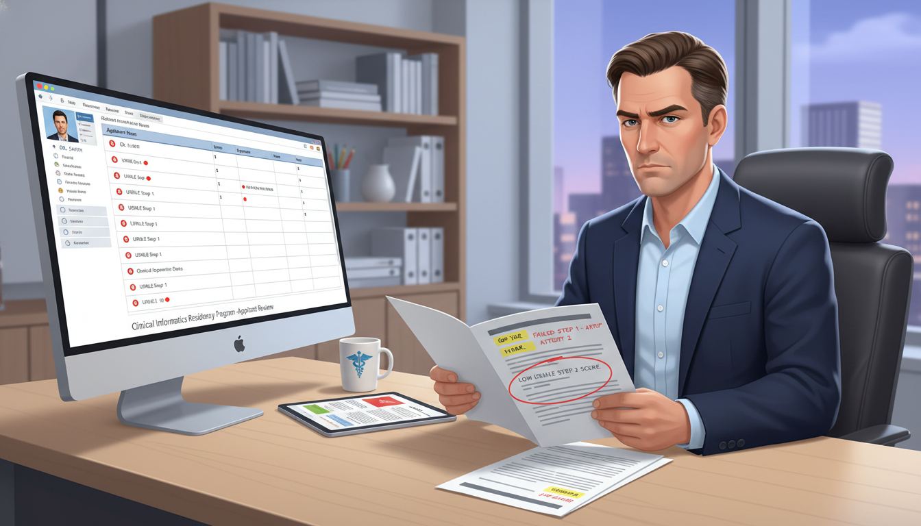 Program director reviewing a residency application with noted red flags Program director reviewing a residency application with noted red flags - MD graduate residency for Addressing Red Flags for