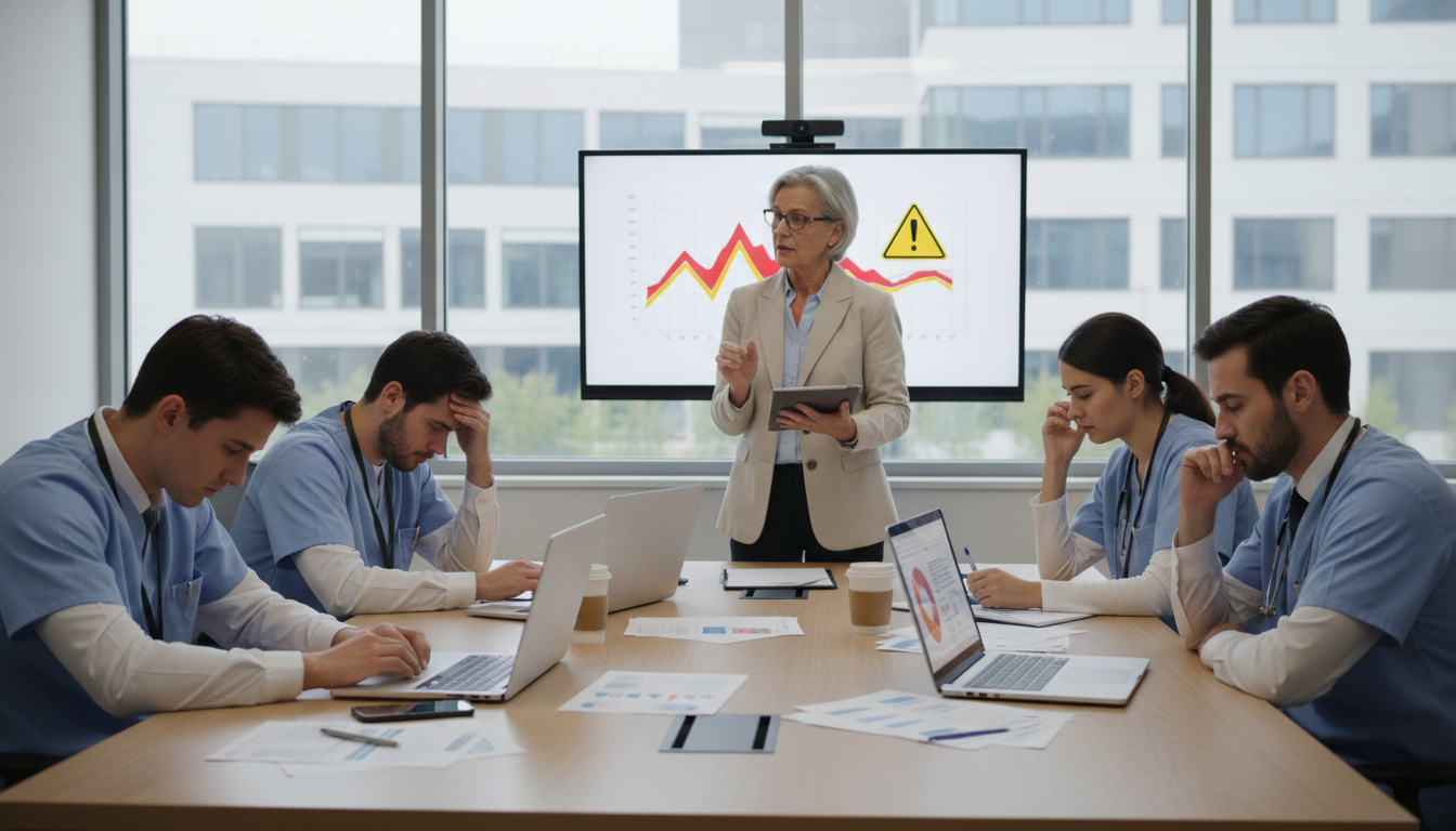 Residency program meeting with concern on residents' faces Residency program meeting with concern on residents' faces - MD graduate residency for Resident Turnover Warning Signs for MD