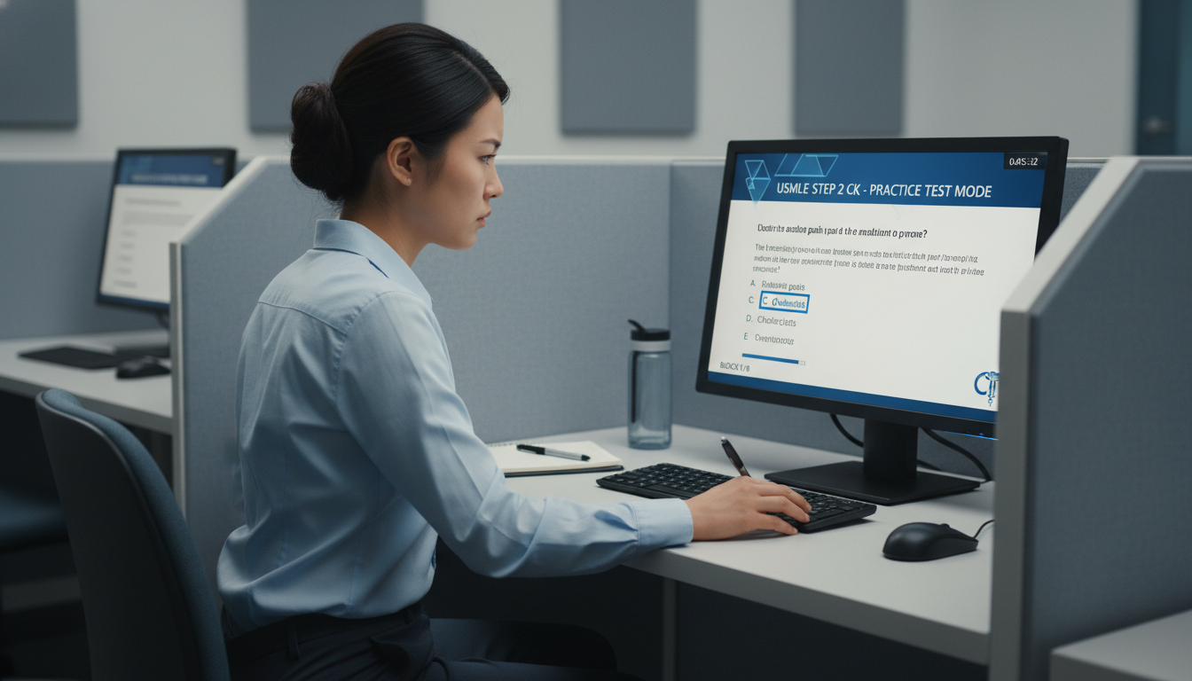 MD graduate taking a USMLE Step 2 CK self-assessment practice test MD graduate taking a USMLE Step 2 CK self-assessment practice test - MD graduate residency for USMLE Step 2 CK Preparation fo