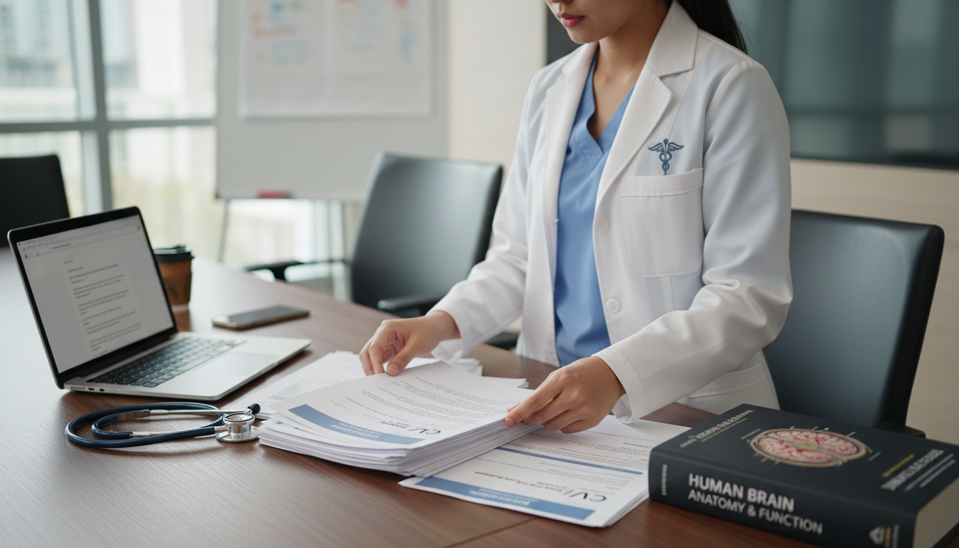 Medical graduate organizing neurology residency application documents Medical graduate organizing neurology residency application documents - MD graduate residency for CV Building for MD Graduate