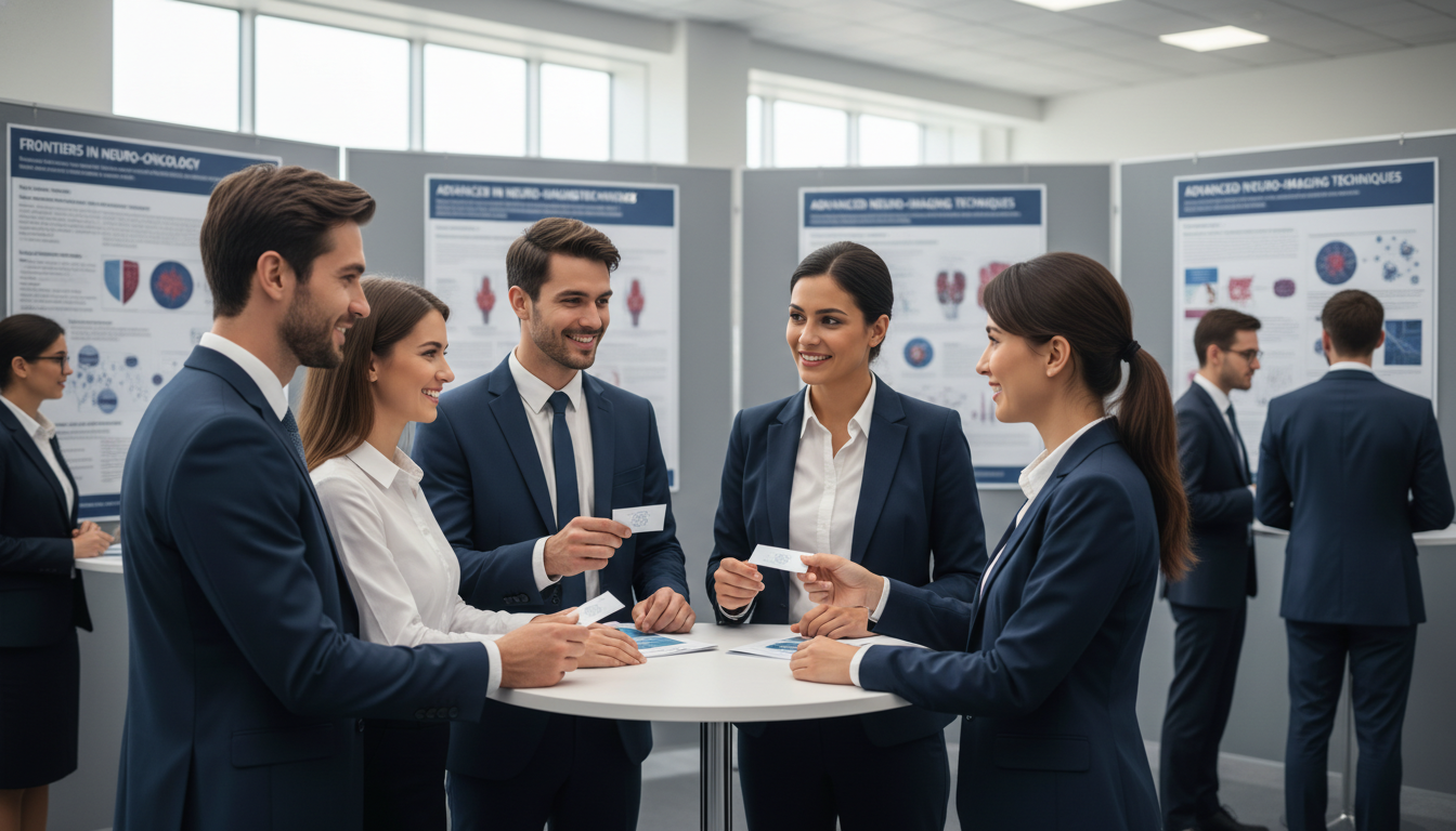 Neurology residents networking at a professional conference Neurology residents networking at a professional conference - MD graduate residency for Networking in Medicine for MD Graduat