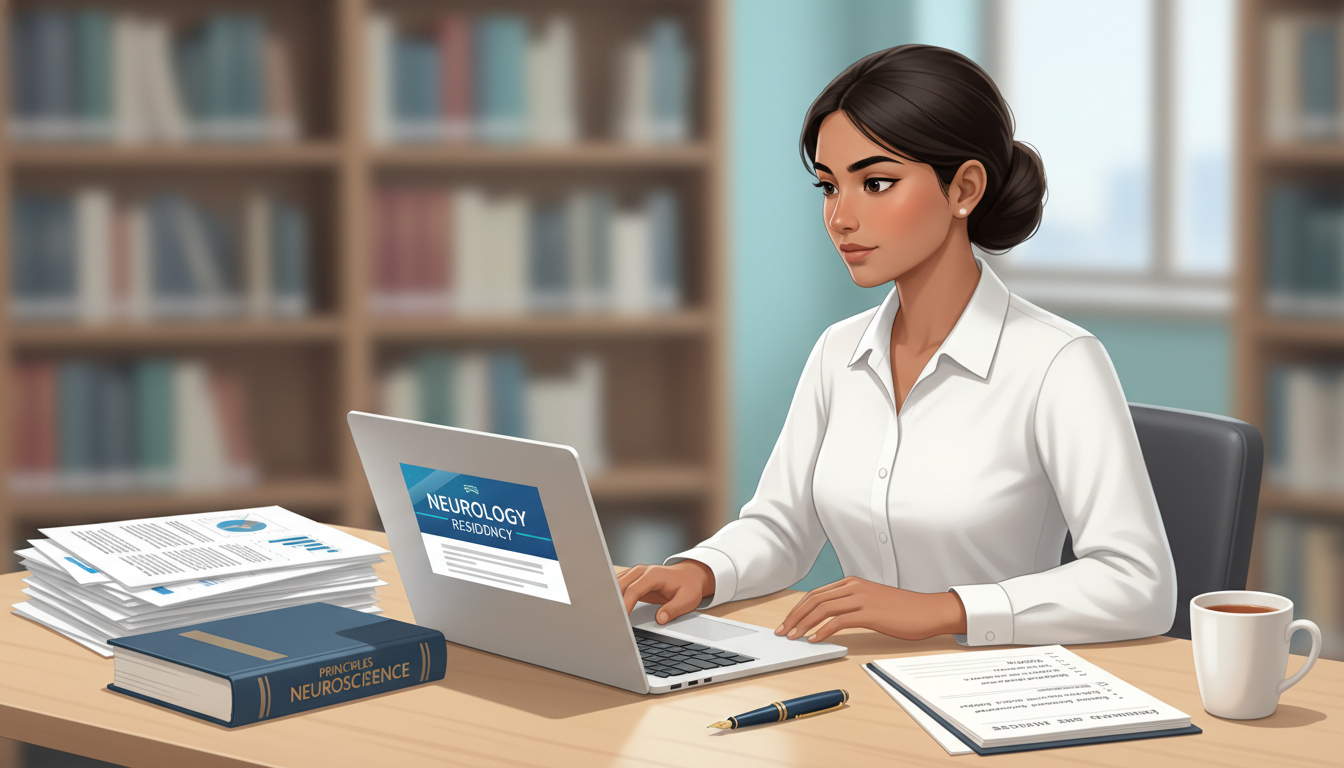 Neurology applicant preparing ERAS application with research portfolio - MD graduate residency for Research Profile Building