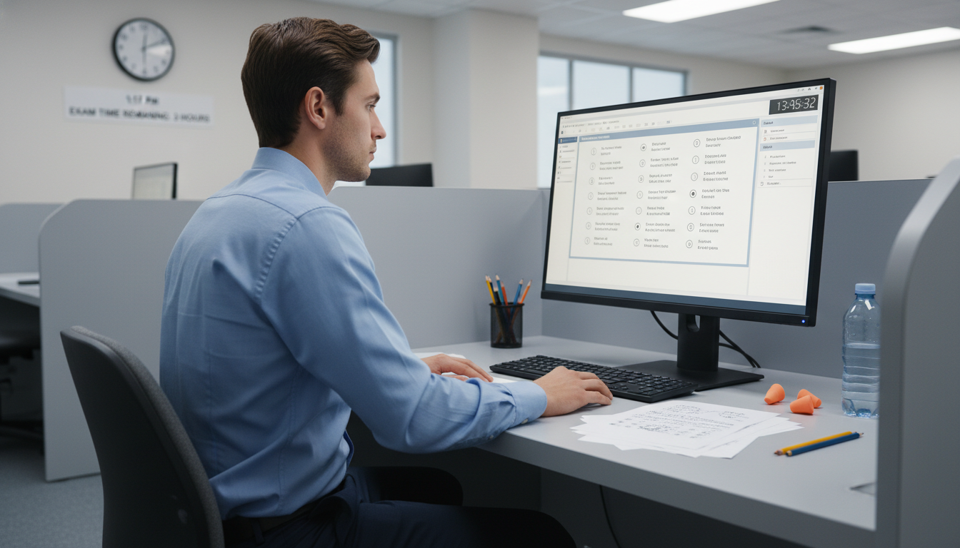 Neurology resident simulating Step 2 CK exam conditions - MD graduate residency for USMLE Step 2 CK Preparation for MD Gradua