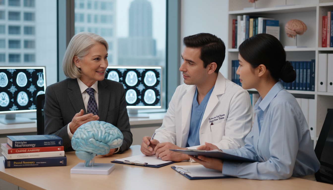 Program director meeting with neurosurgery resident and applicant - MD graduate residency for Questions to Ask Programs for M