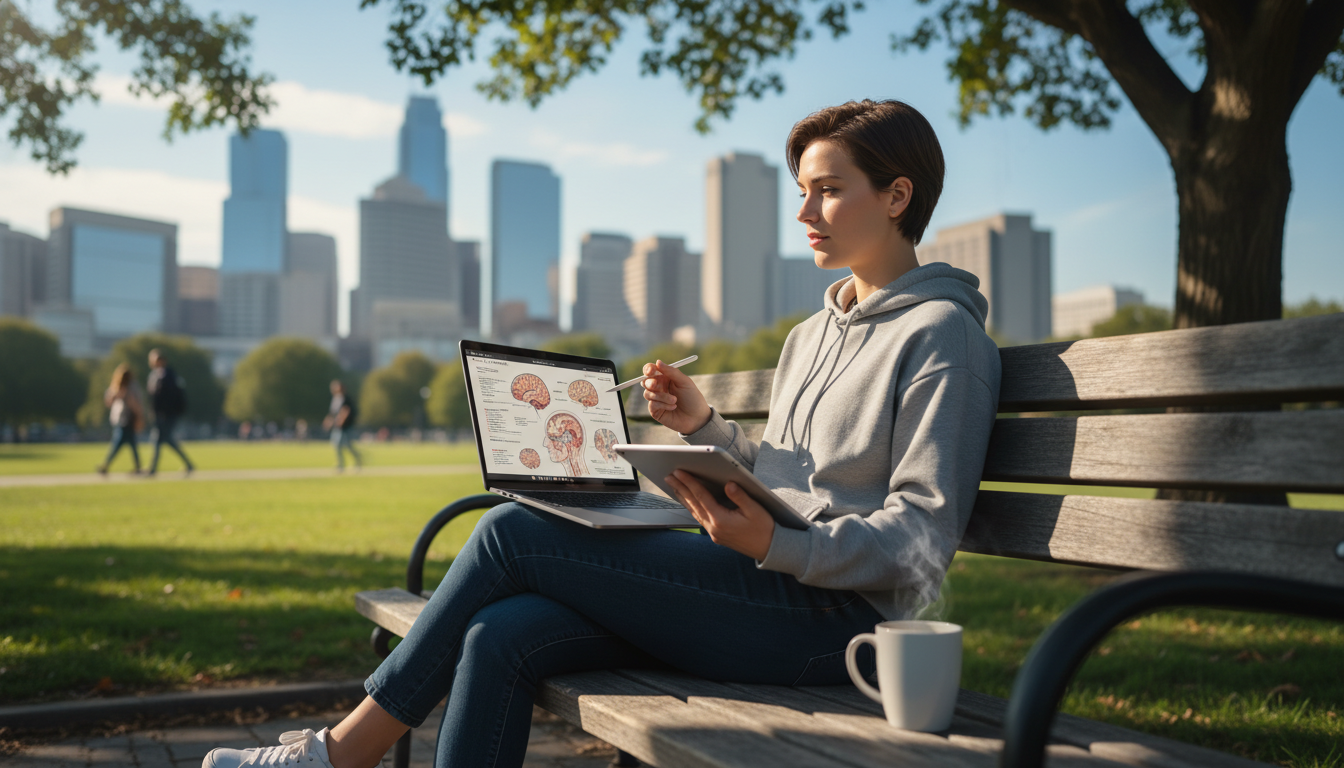 Neurosurgery resident enjoying rare downtime outdoors Neurosurgery resident enjoying rare downtime outdoors - MD graduate residency for Work-Life Balance Assessment for MD Graduat