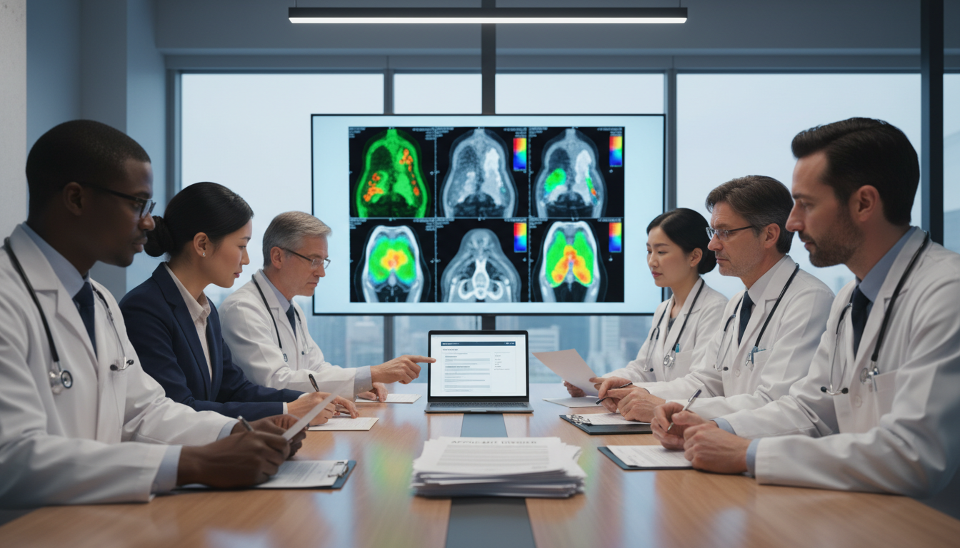 Nuclear medicine residency interview panel discussing behavioral responses - MD graduate residency for Common Interview Quest