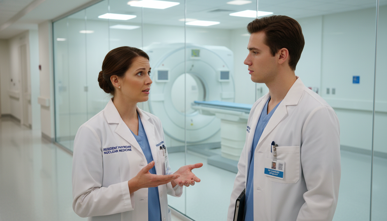 MD graduate discussing nuclear medicine residency red flags with current resident MD graduate discussing nuclear medicine residency red flags with current resident - MD graduate residency for Identifying Mal