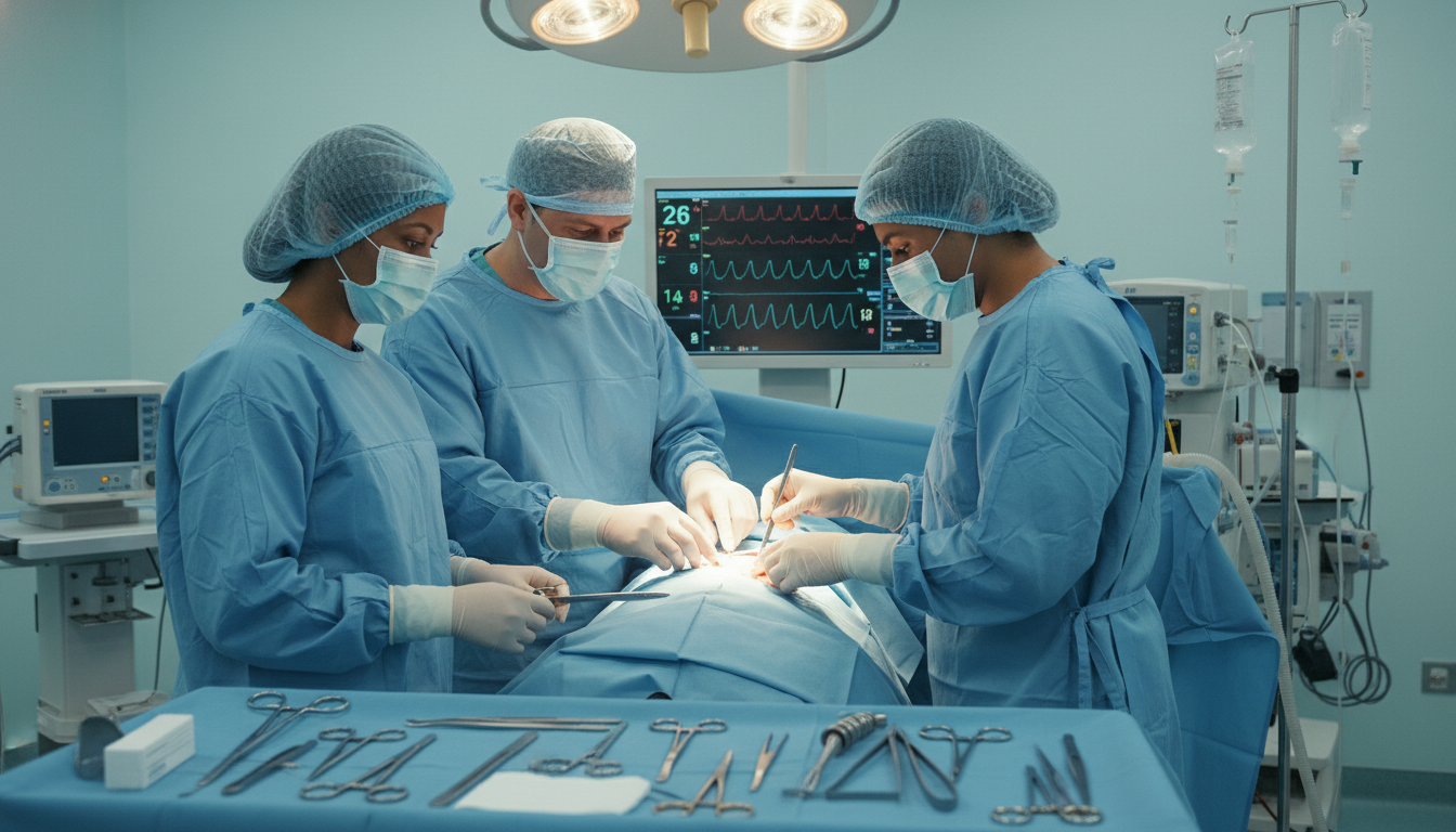 OB GYN Residents Performing Cesarean Delivery in Operating Room OB GYN Residents Performing Cesarean Delivery in Operating Room - MD graduate residency for Case Volume Evaluation for MD Gra