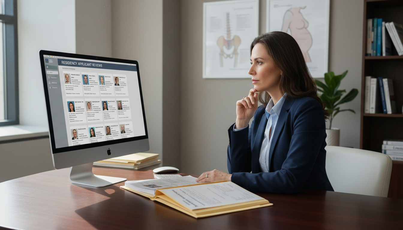 Program director reviewing an OB GYN residency application with possible red flags Program director reviewing an OB GYN residency application with possible red flags - MD graduate residency for Addressing Red