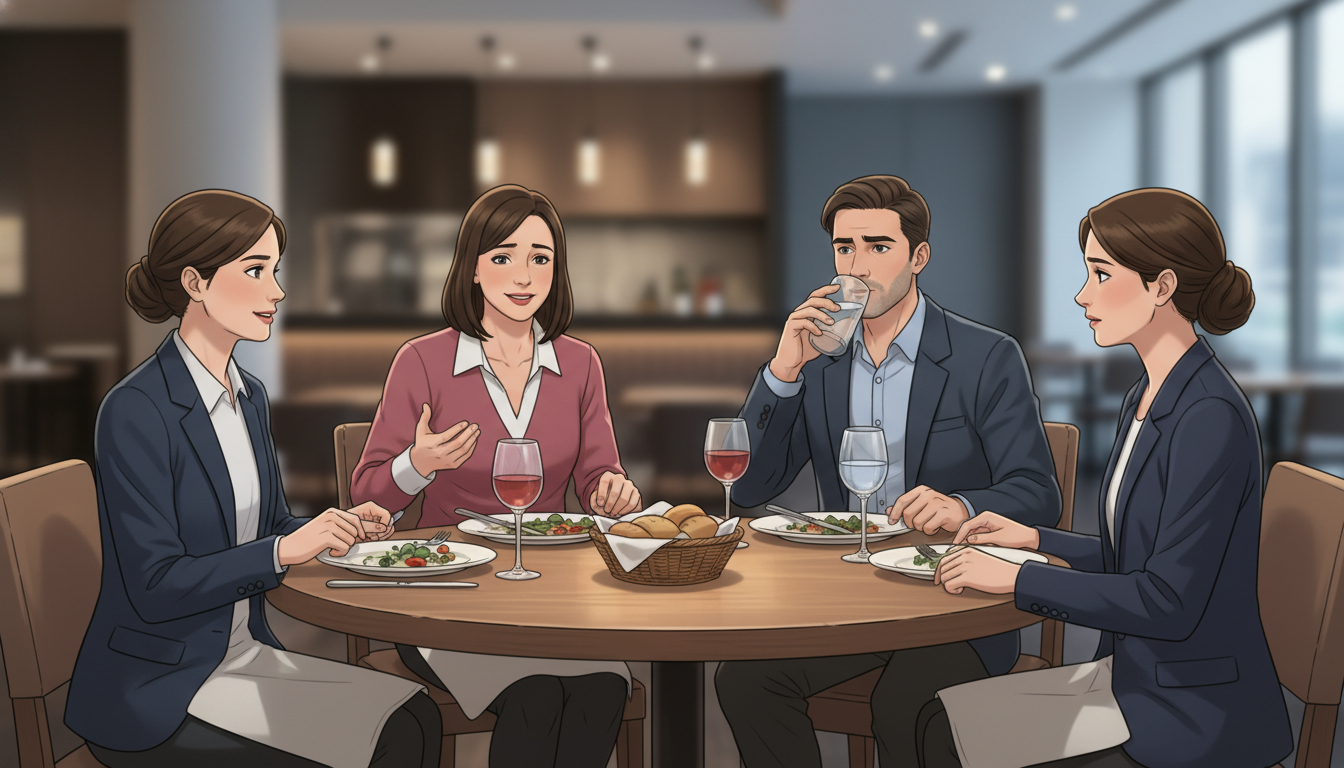 Obstetrics residents speaking candidly during pre-interview dinner Obstetrics residents speaking candidly during pre-interview dinner - MD graduate residency for Resident Turnover Warning Sign