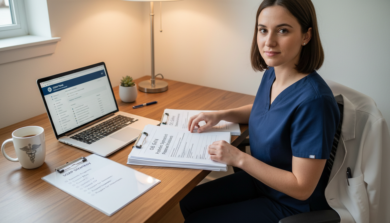 MD graduate organizing SOAP application materials for OB GYN - MD graduate residency for SOAP Preparation for MD Graduate in