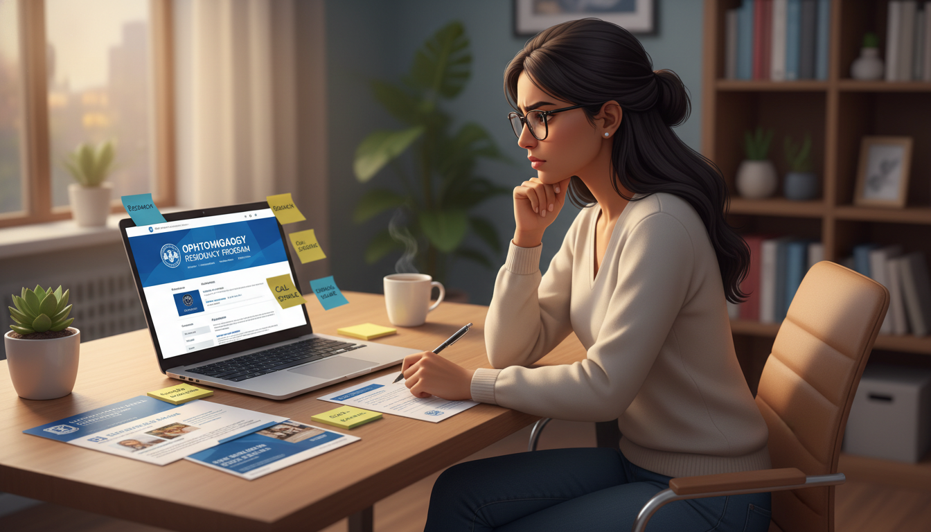 Ophthalmology residency applicant researching programs online - MD graduate residency for Pre-Interview Preparation for MD Gr