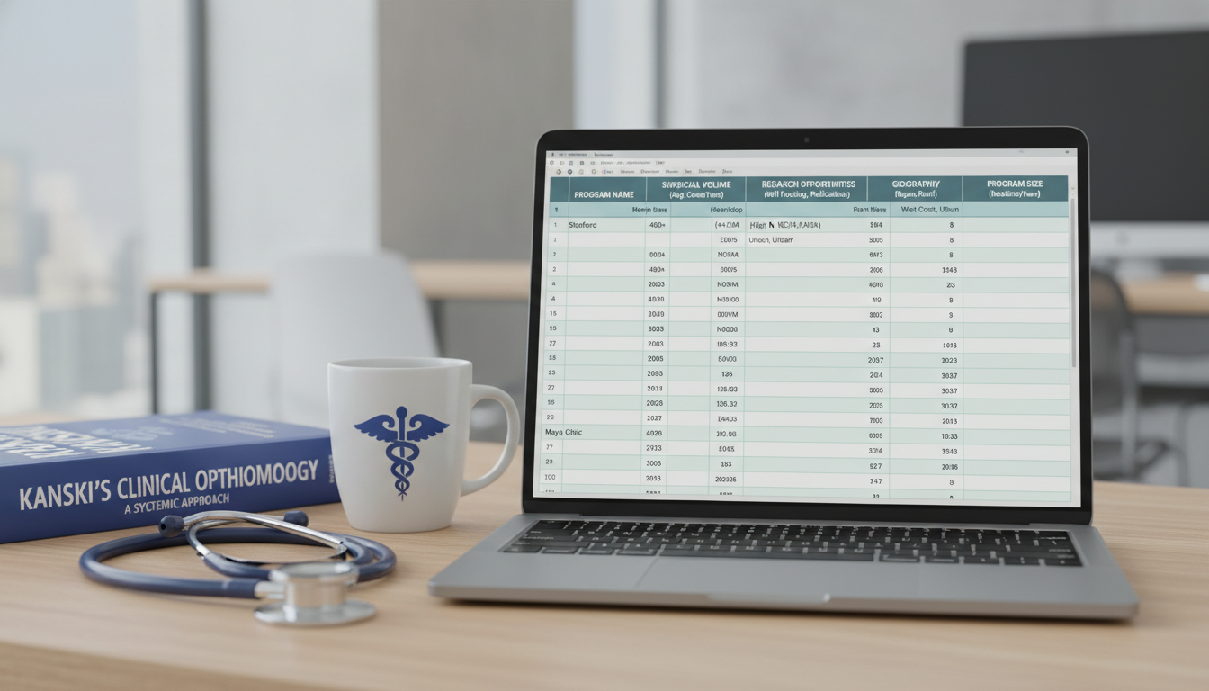 Residency program comparison spreadsheet on laptop Residency program comparison spreadsheet on laptop - MD graduate residency for How to Research Programs for MD Graduate in Op