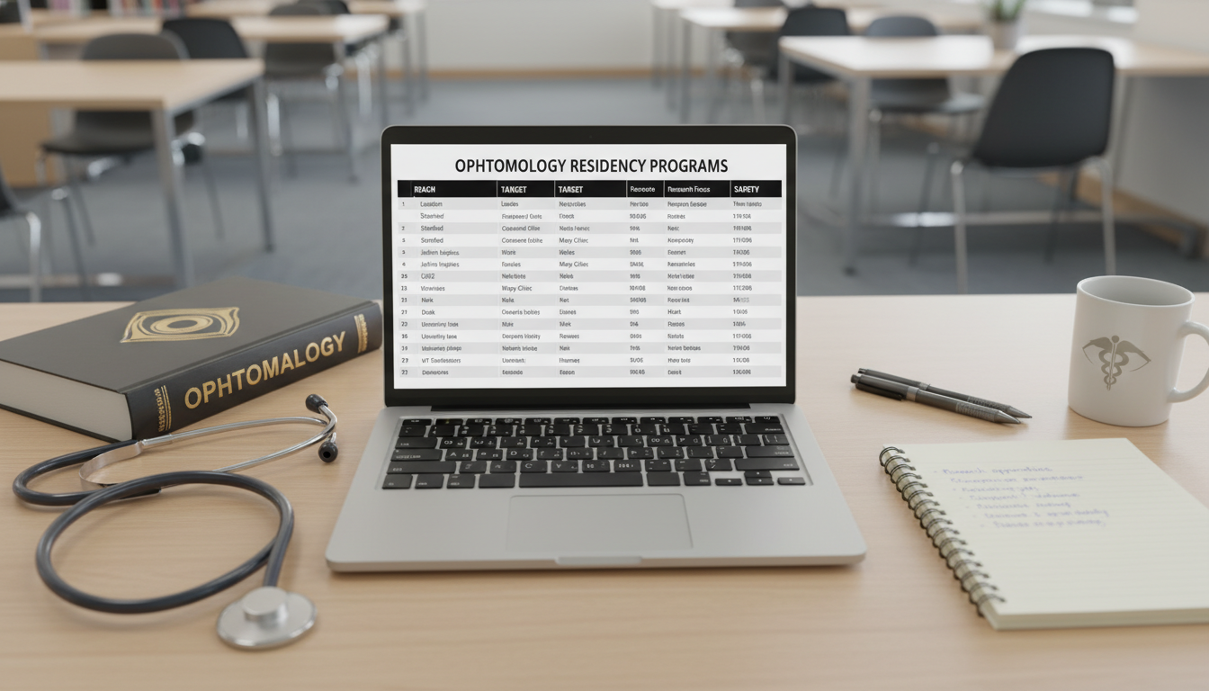 Ophthalmology residency program list planning - MD graduate residency for Program Selection Strategy for MD Graduate in Ophth