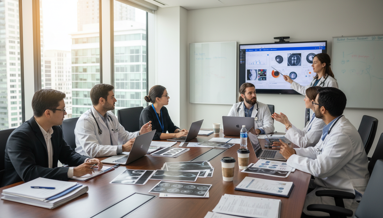 Ophthalmology research team meeting to discuss resident projects - MD graduate residency for Research During Residency for MD