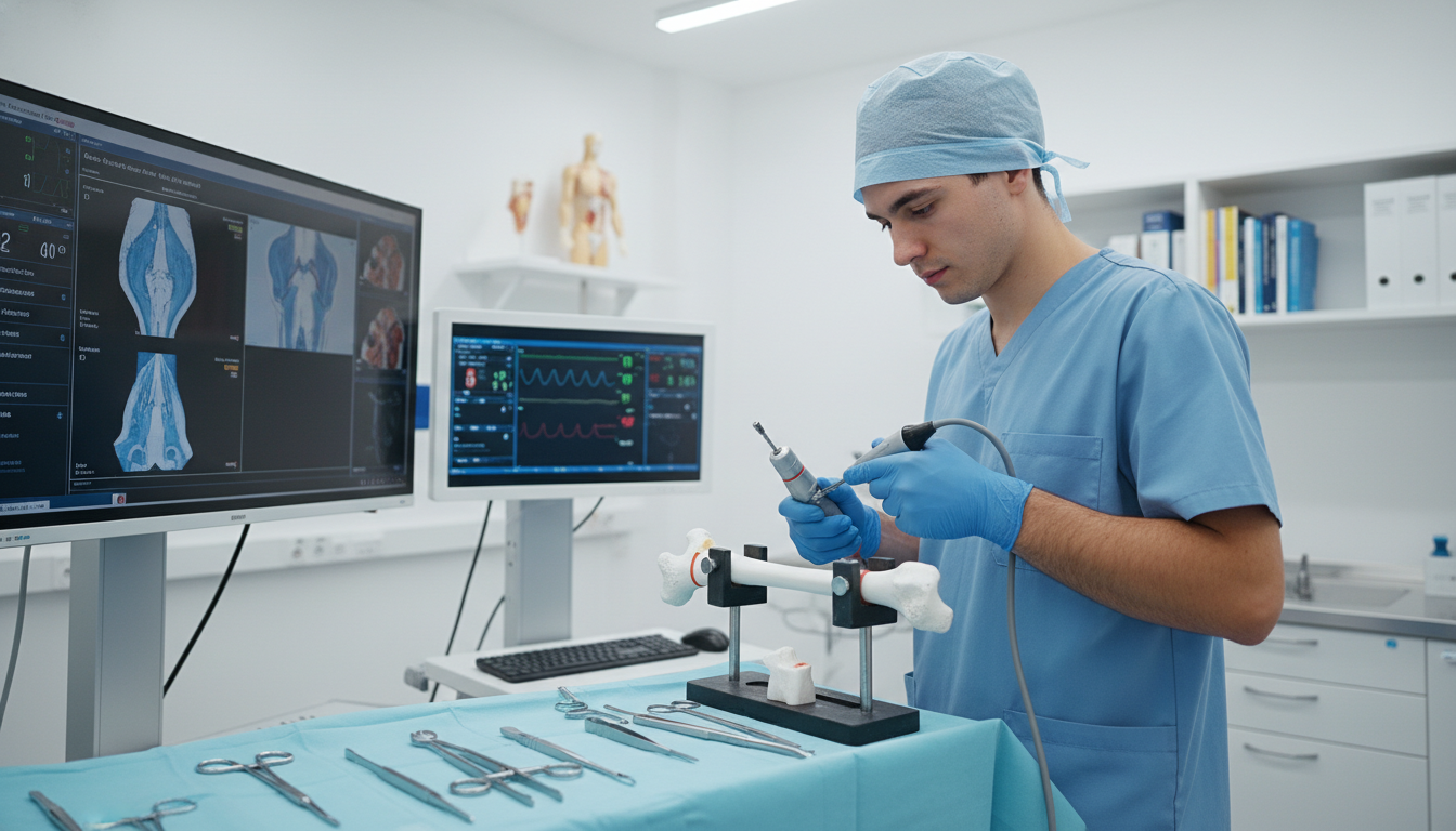 Orthopedic surgery resident in skills lab Orthopedic surgery resident in skills lab - MD graduate residency for CV Building for MD Graduate in Orthopedic Surgery