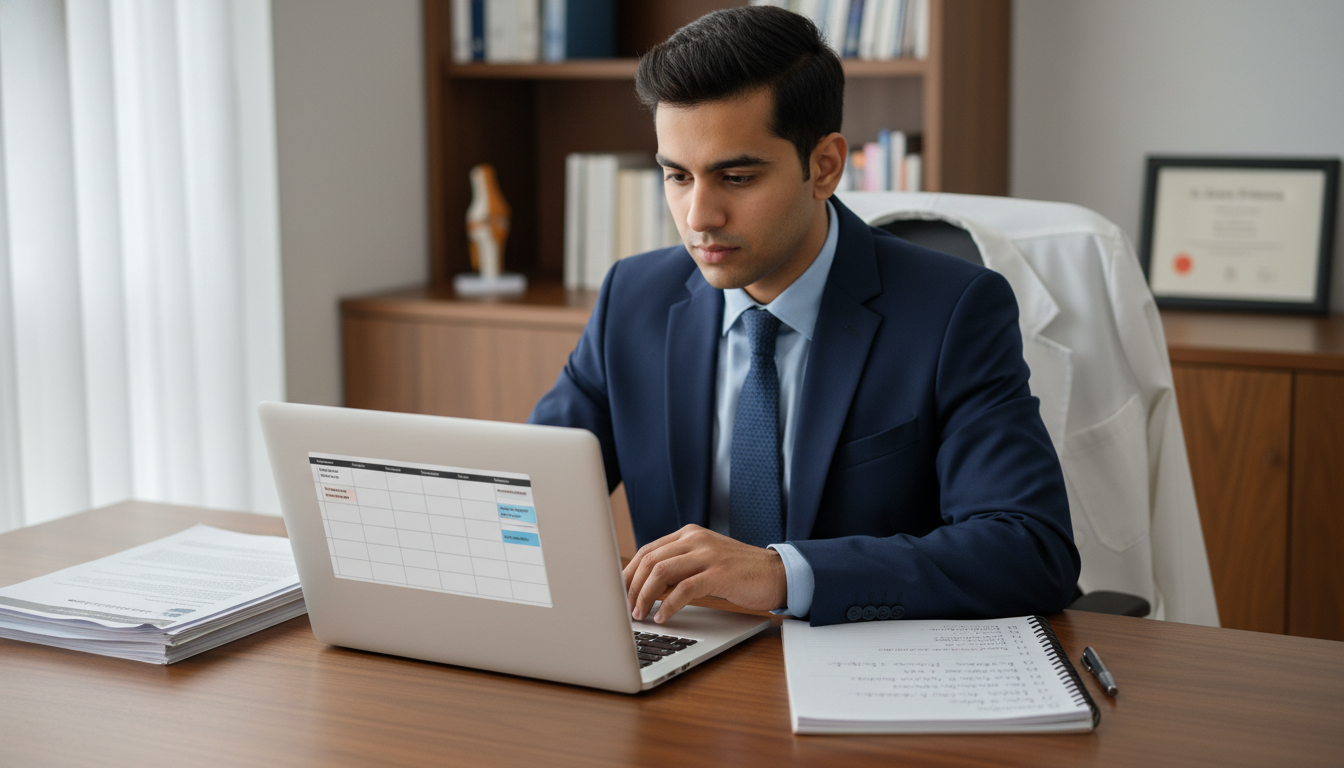 MD graduate organizing residency letters of recommendation and ERAS application at a desk MD graduate organizing residency letters of recommendation and ERAS application at a desk - MD graduate residency for Letters